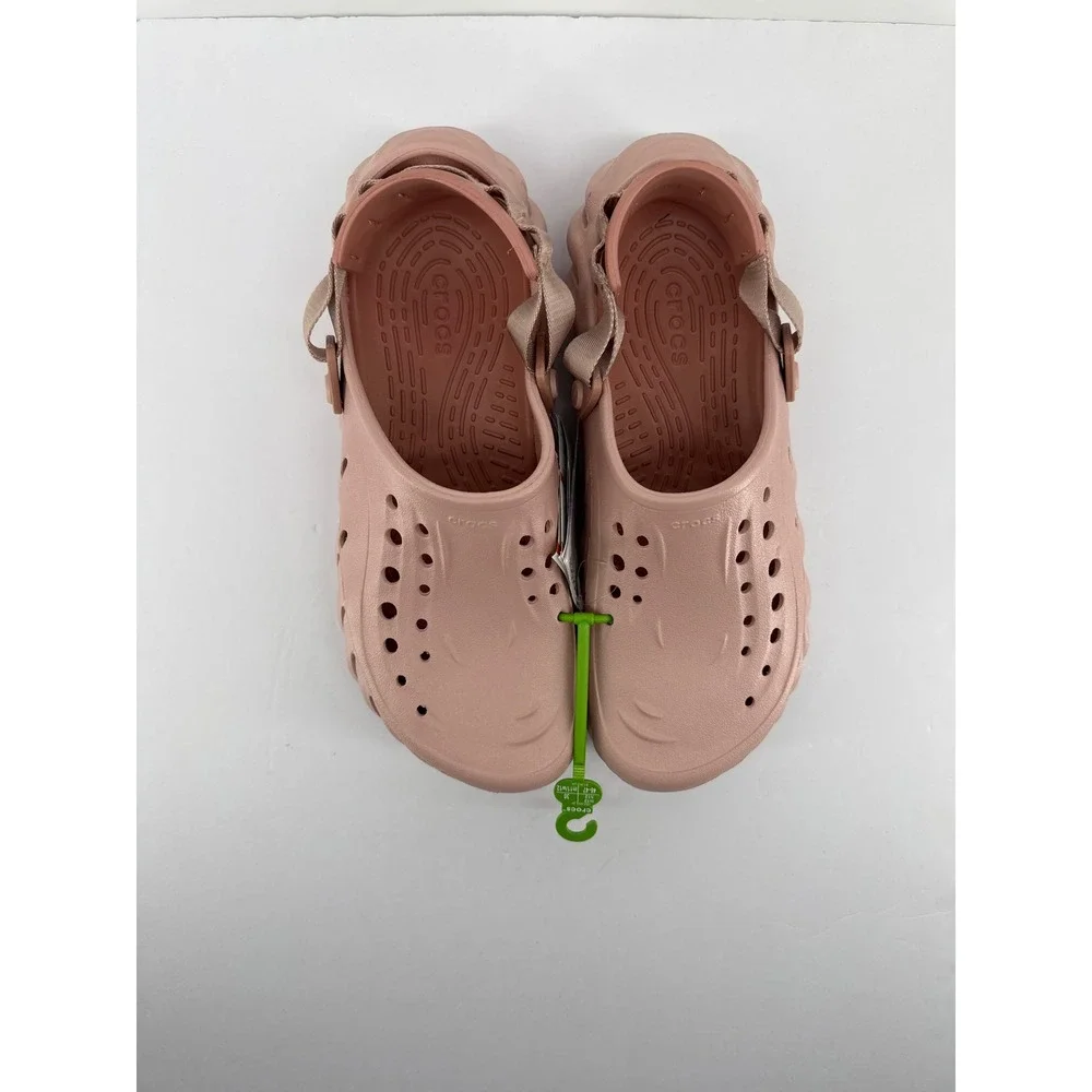Crocs Echo Clog Rose Dust Pink Mens 12 M12 Streetwear Sandal 207937-6TY NEW